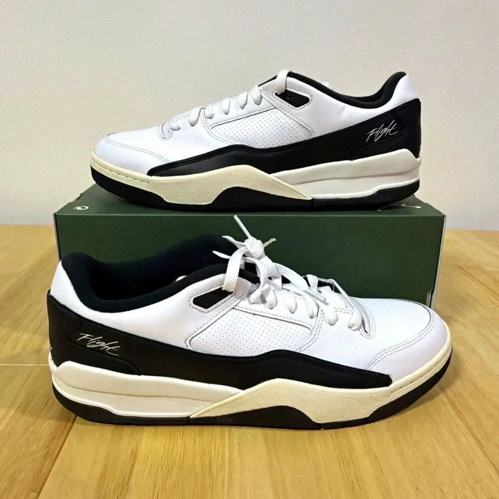 Jordan Air Jordan Flight Court Low Top Leather White/Sail/Black  Size 13